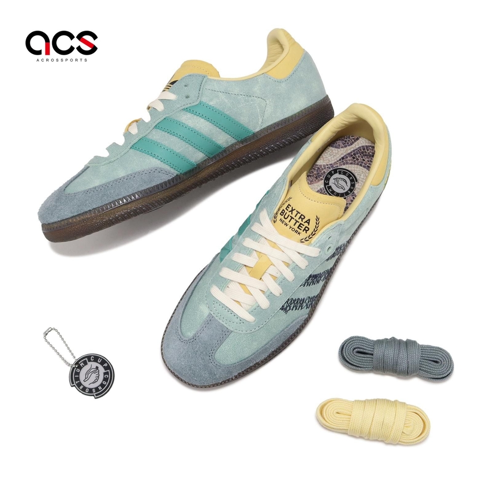 adidas gazelle silver green womens Adidas x Extra Butter Samba Shoes