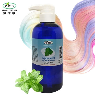 e bio 薄荷&茶樹精油洗髮精500ml(微涼,油性&頭皮屑適用)