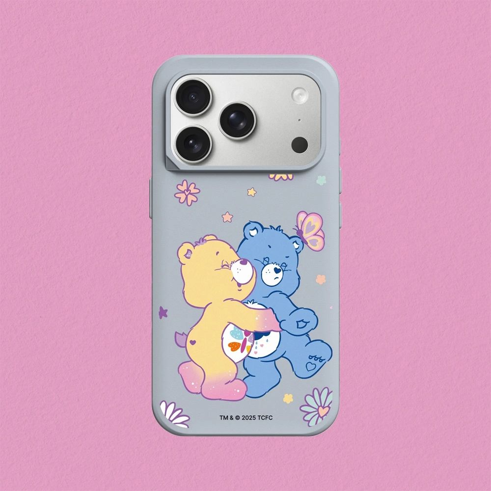 犀牛盾 iPhone 15/16/17系列 SolidX強化吸震緩衝防摔手機殼/Care Bears-抱一個 (循環灰)