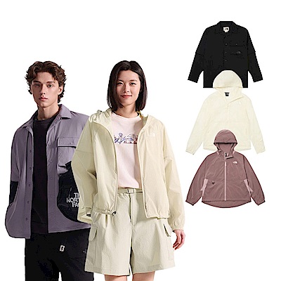 【The North Face】山系穿搭｜男女款DWR防潑水防曬輕量外套(多款任選)