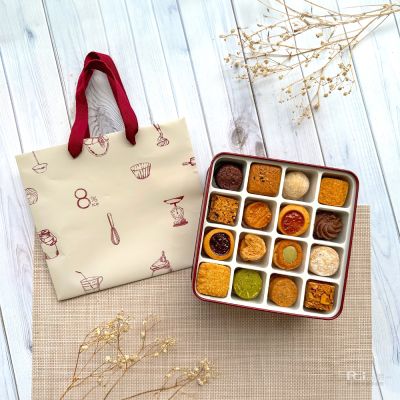 【8%ice】法式手工餅乾禮盒(盒色隨機)(附提袋)(288.5g)_1盒組