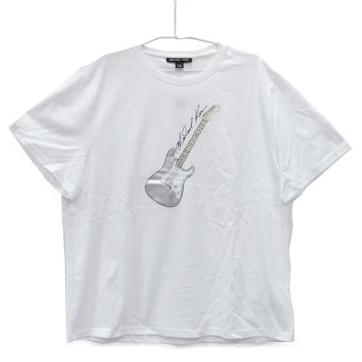 MICHAEL KORS 搖滾電吉他100%純棉短袖上衣(靚白/男女皆宜)