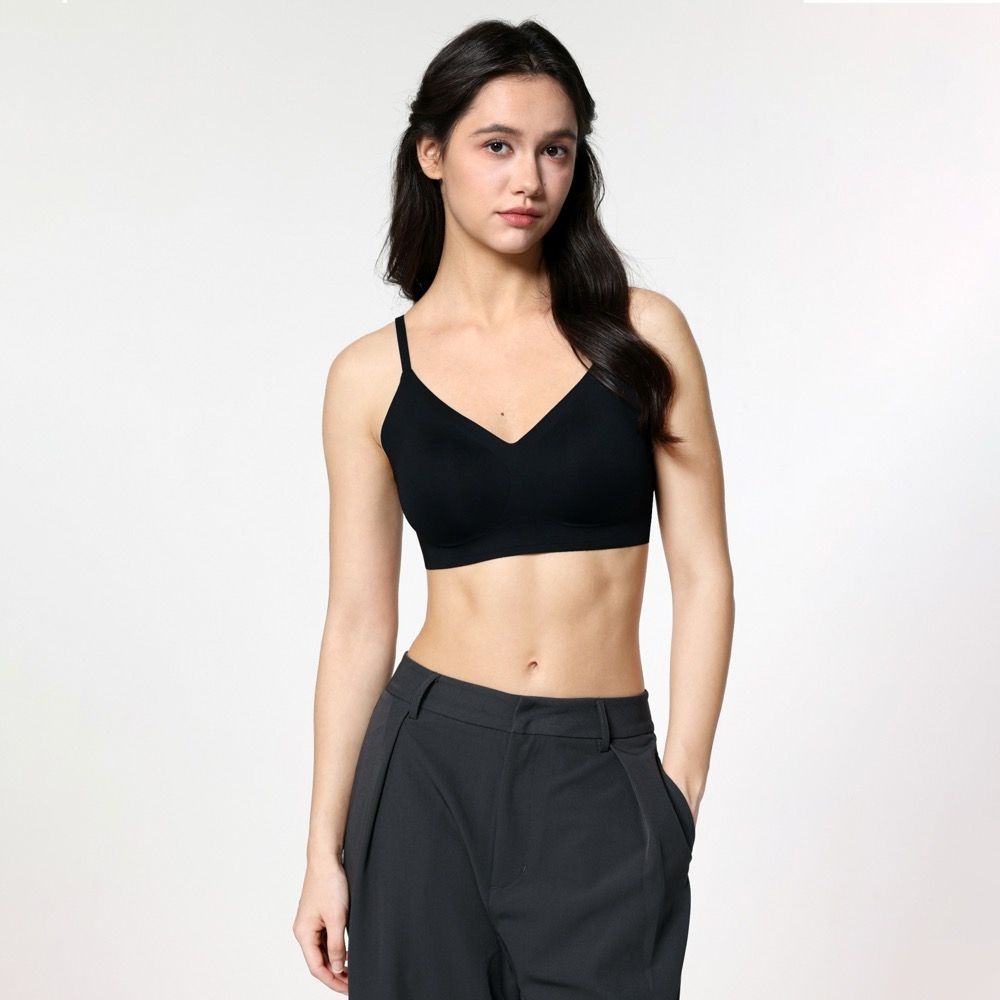 GIORDANO 女裝無縫可調式BRA內衣【多色任選】 (03 黑色)