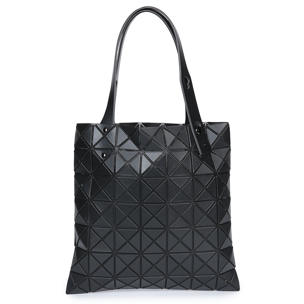 ISSEY MIYAKE 三宅一生BAOBAO PRISM MATTE 霧面方格7x7透光手提包-黑色