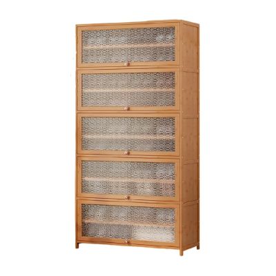 【匠俱】門口高山楠竹鞋櫃 60*32*140cm 大容量家用 防塵收納神器 室內入戶鞋架 陽台走廊樓道用