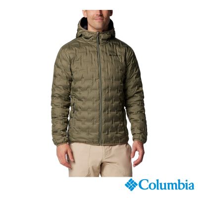 Columbia 哥倫比亞 男款-保暖防潑羽絨連帽外套-Delta Ridge-軍綠 UWE66100AG/JF