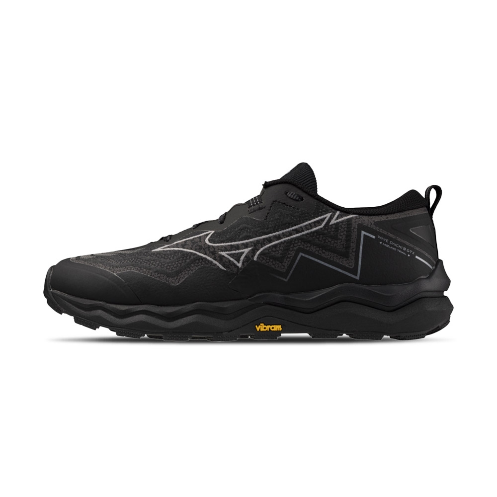 Mizuno Wave Daichi 9 GTX 男鞋黑色防水緩衝黃金大底越野慢跑鞋