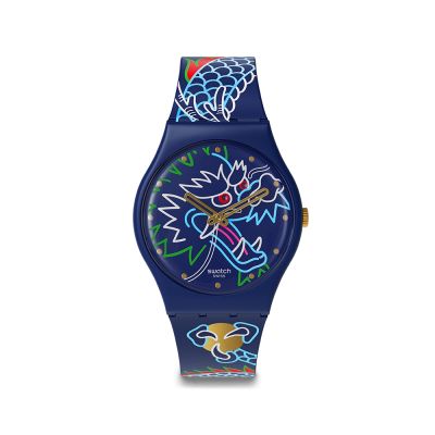 Swatch DRAGON IN WAVES 龍年錶/男錶/女錶/瑞士製造 SO28Z125 (34mm)