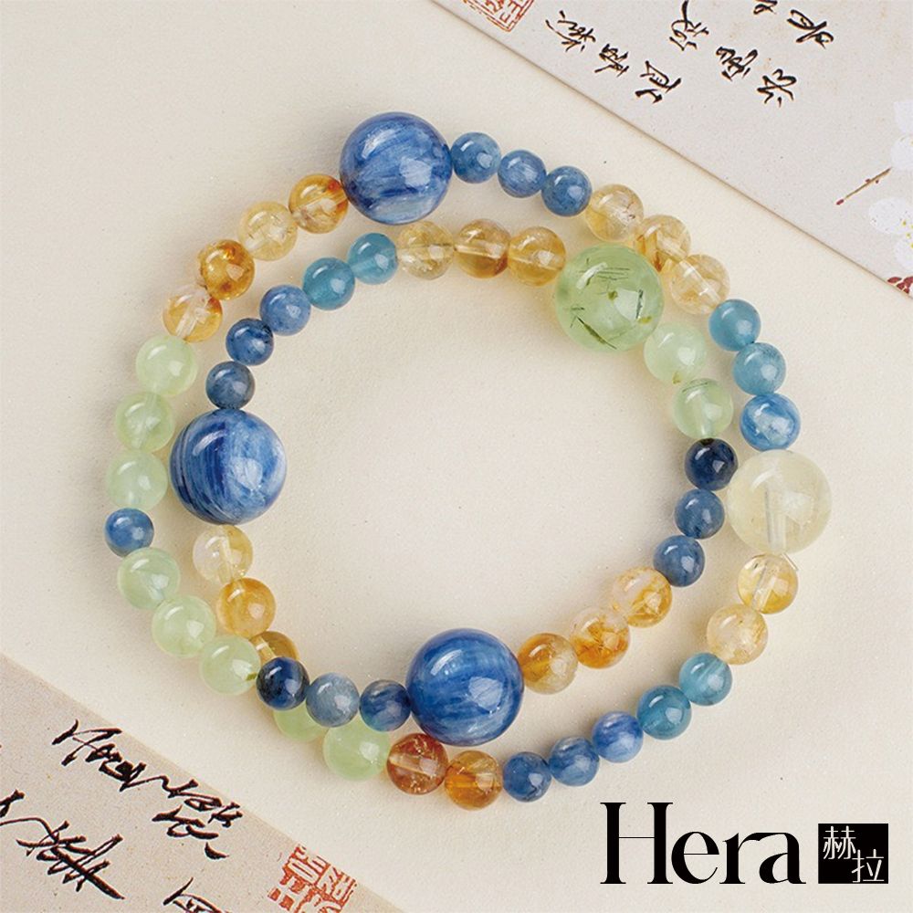 【HERA 赫拉】天然藍晶石黃塔晶夏嶼雙圈手串 H115062606
