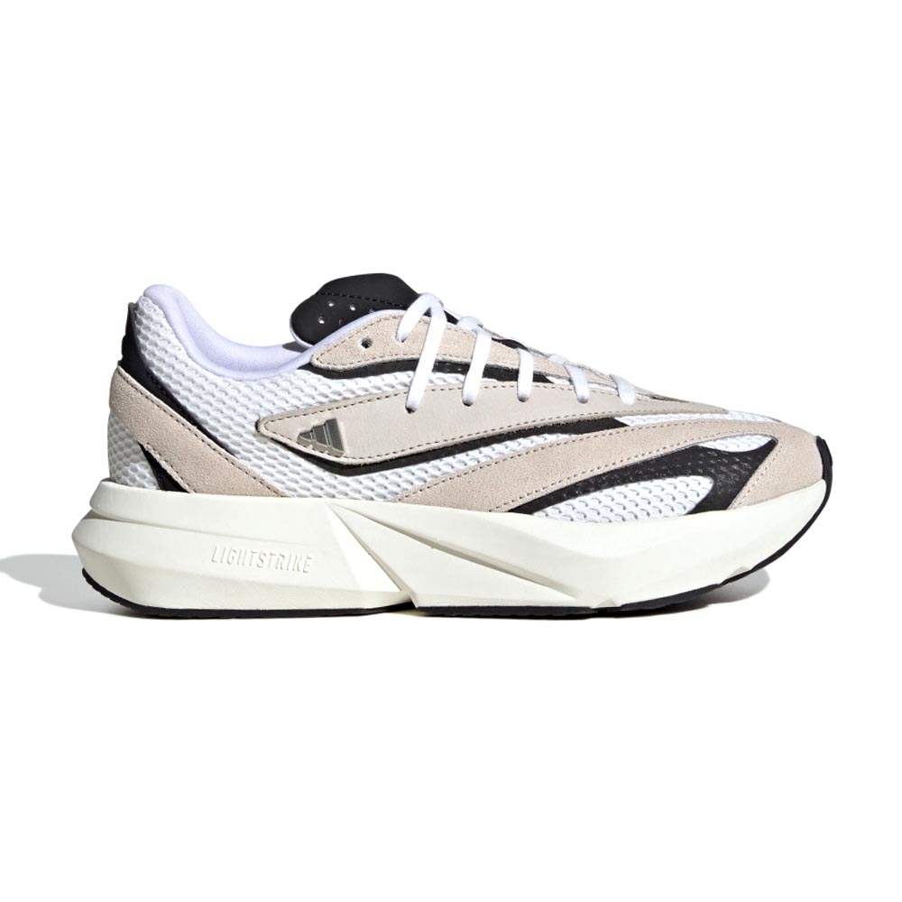 Adidas Lightblaze 女鞋 米白 黑 緩震 麂皮 反光 運動 慢跑鞋 JH6962