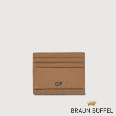 【BRAUN BUFFEL 德國小金牛】台灣總代理 維克多-D 卡夾-淺棕/BF512-151-CS