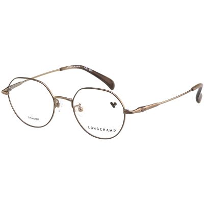 LONGCHAMP 純鈦 光學眼鏡(咖啡金色)LO2511J