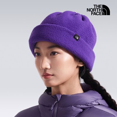 【The North Face 官方旗艦】北面男女款紫色二合一兩用保暖毛帽｜8EDGNL4