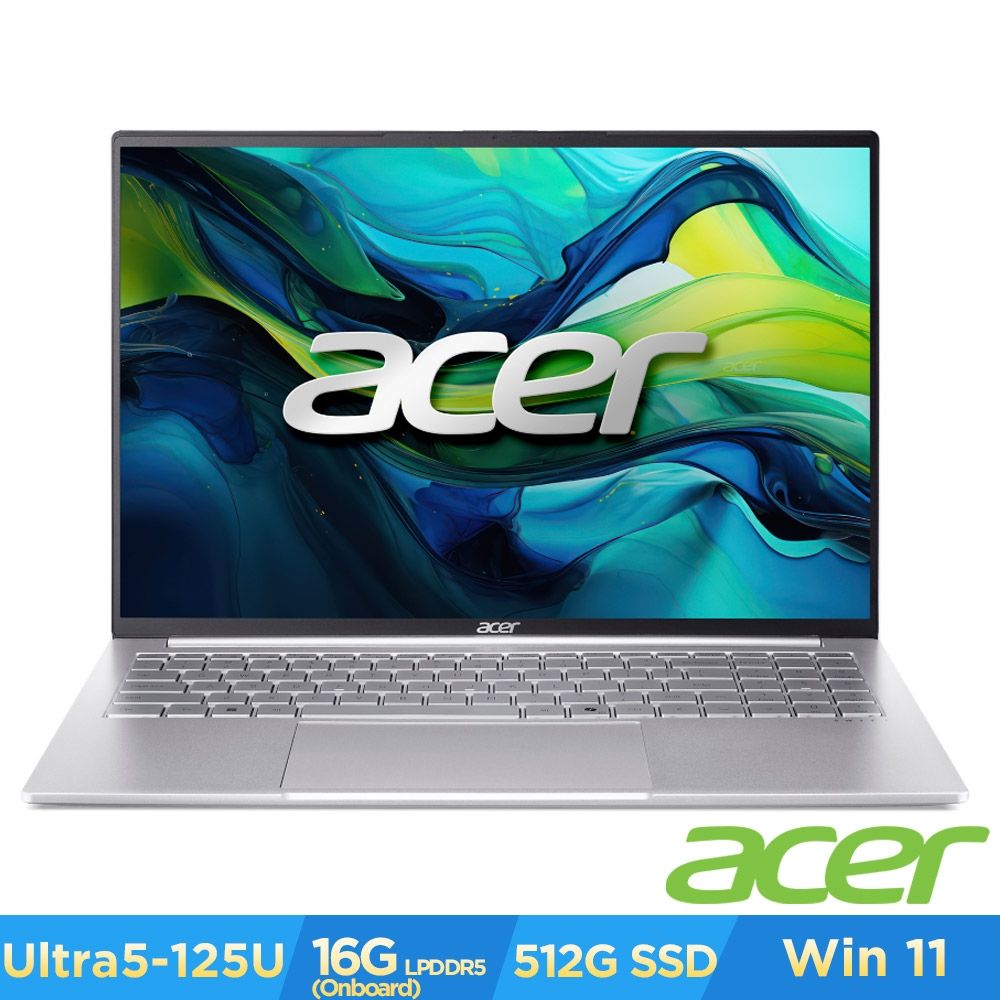 Acer 宏碁 Swift Lite SFL16-51M-59M6 16吋AI輕薄筆電(CU5-125U/16GB/512GB/Win11)