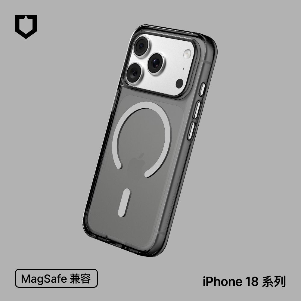 犀牛盾 iPhone 18 Pro/Pro Max Clear MagSafe兼容 抗黃化透明防摔磁吸手機殼 (酷墨灰)