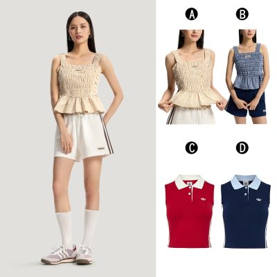 【Adidas 愛迪達】PLAID TANK W 運動背心 女 A-KX7036 B-KX7035 C-KY5695 D-KY5693