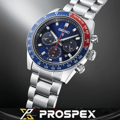 SEIKO精工 Prospex SpeedTimer 太陽能計時腕錶-藍紅 SSC913P1/V192-0AH0B 熊貓錶 送禮 禮物推薦 SK028