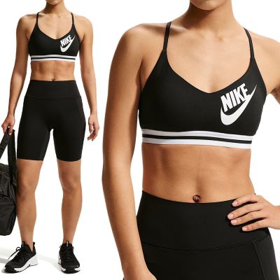 Nike As W Nk Indy Ls Logo Bra 運動內衣 女款 黑色 可調式 低強度 IM9923-010