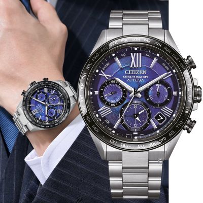 CITIZEN 星辰錶 ATTESA UNITE with BLUE 系列 GPS衛星對時 男錶 手錶-CC4075-50L
