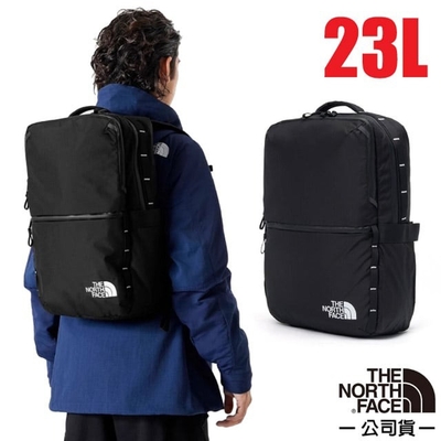 【The North Face】大容量多夾層休閒後背包23L_8AMK-53R 時尚黑