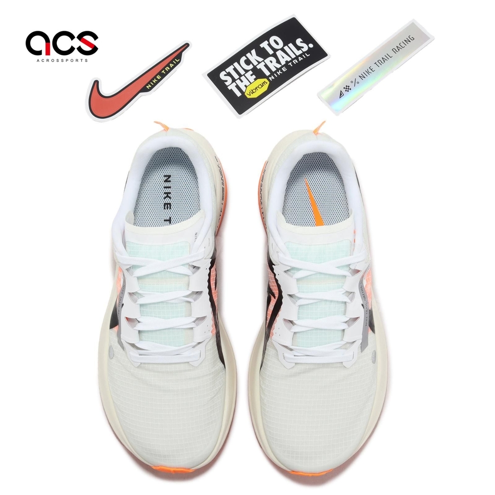 Nike 越野跑鞋Zoomx Ultrafly Trail 男鞋白橘防潑水戶外耐磨Vibram