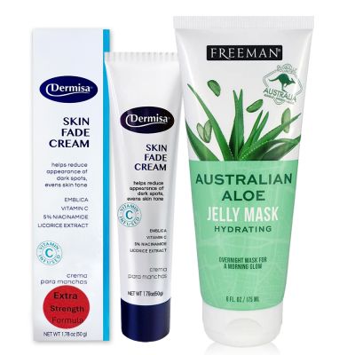 Dermisa菸鹼醯胺5%高效淨白淡斑霜+蘆薈菸鹼醯胺保濕晚安凍膜★市價2280