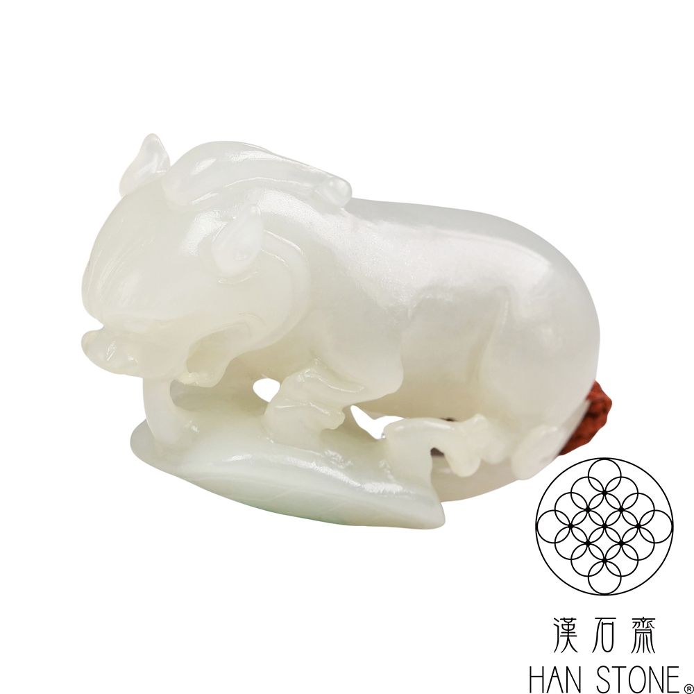 漢石齋】天然和田玉貔貅玄武玉佩小手把件白玉(32*57*22mm) | 漢石齋