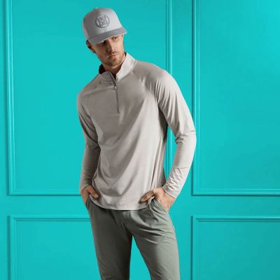 【G/FORE】ITALIAN TECH MELANGE RAGLAN QUARTER ZIP PULLOVER 男士 拉鍊長袖上衣