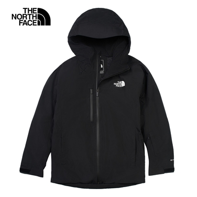 【The North Face 官方旗艦】北面男款黑色Gore-Tex防水透氣連帽鋪棉外套|82VP4H0