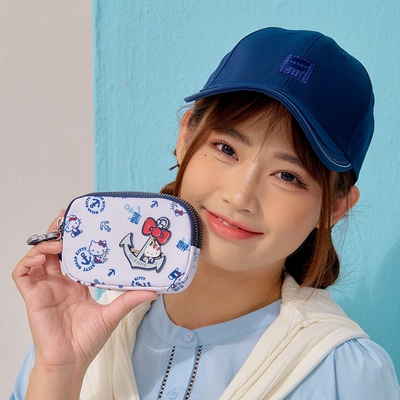 【Hello Kitty】皇家航海-雙層零錢包-白 KT03J10WT
