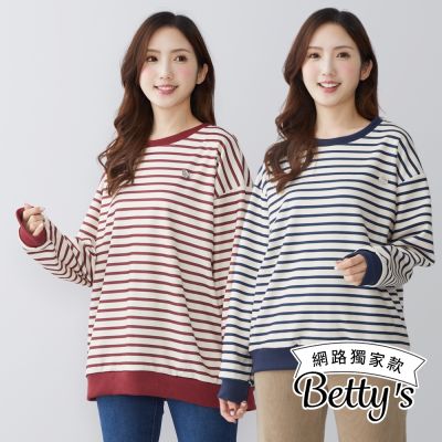 betty’s貝蒂思　  美式復古條紋T-shirt(共二色)