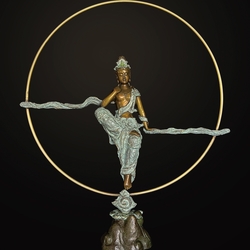 江戶時代（享保期）魚子地 象文襖引手「儒教考道天惠惠來」古銅製 重約5000克 江戶時代（享保期）魚子地 象文襖引手「儒教考道天