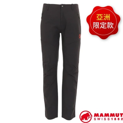 【MAMMUT 長毛象】AF 男 Trekkers 3.0 SO Pants 機能彈性透氣快乾防潑水長褲.健行褲 1021-00413-0001 黑