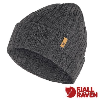【Fjallraven 北極狐】Byron Hat Thin 輕量針織100% 羊毛保暖帽.毛線帽.護耳帽/77387-031 石墨灰