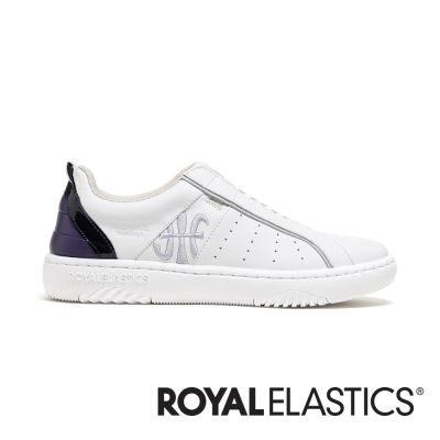 ROYAL ELASTICS ICON2.0X 白黑紫真皮運動休閒鞋 (男) 006352-096