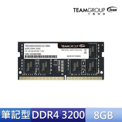 十銓TEAM-ELITE DDR4 3200 CL22 【8GB】 筆記型記憶體| DDR4 | Yahoo