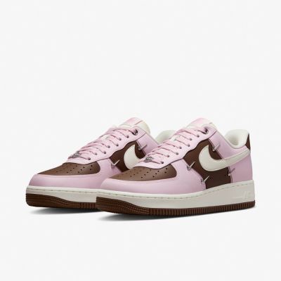 Nike 休閒鞋 Wmns Air Force 1 07 LX 女鞋 粉紅 咖啡 AF1 草莓巧克力 IO7595-211