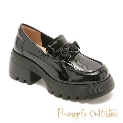 Pineapple Outfitter-率性街頭漆面金屬釦樂福鞋MAJKEN-鏡黑