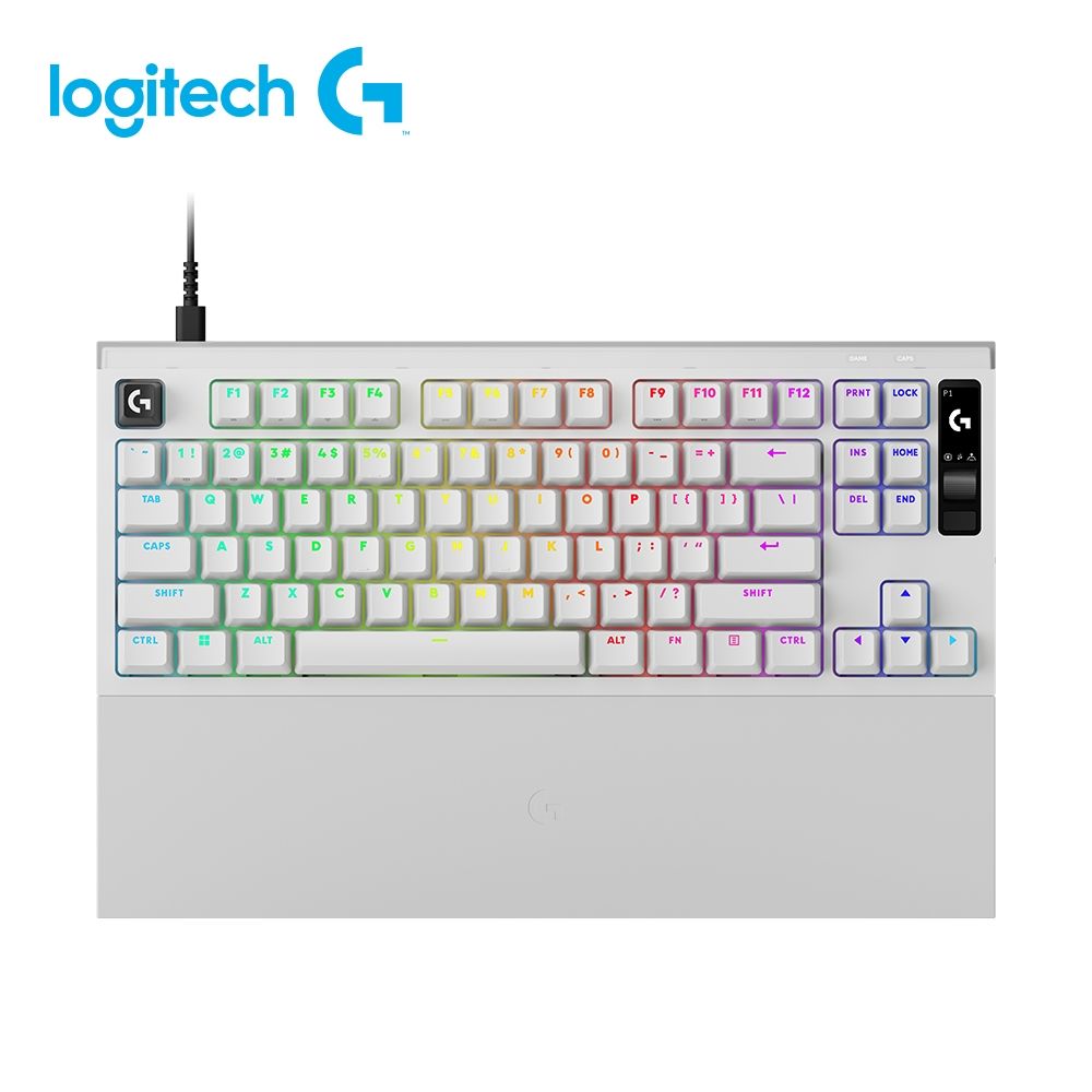 羅技 logitech G PRO X RAPID 2 TKL磁性類比有線電競鍵盤-白