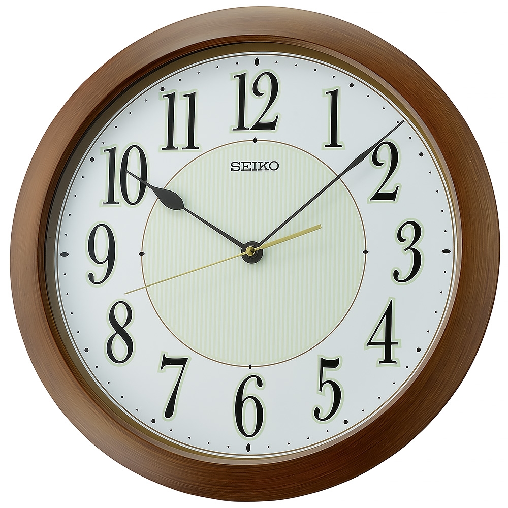 SEIKO 精工靜音滑動秒針時鐘仿木紋夜光功能掛鐘QXA824B_SK045 | SEIKO