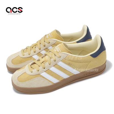 adidas 休閒鞋 Gazelle Indoor 男鞋 女鞋 黃 白 藍 麂皮 膠底 復古 愛迪達 JI3523