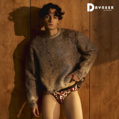 DAYNEER 印花貼身三角男內褲 M-XXL(幾何棕)