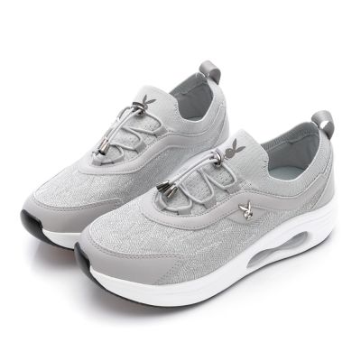 PLAYBOY 閃耀登場增高氣墊鞋-PY1621灰