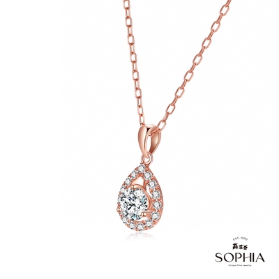 SOPHIA 蘇菲亞珠寶 愛洛娜 30分 F/VS2 14K玫瑰金鑽石項墜