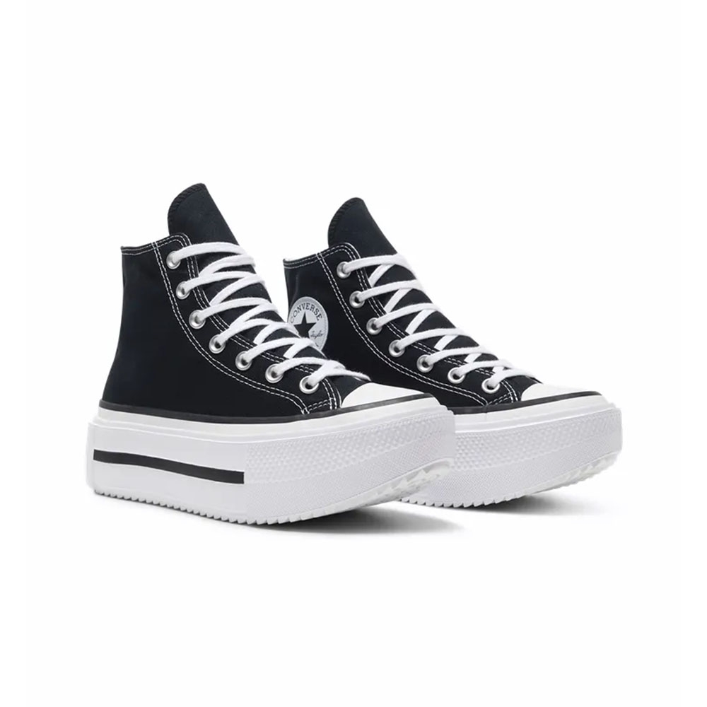Converse Ctas Lift Double Stack Hi 男鞋 女鞋 黑色 帆布 厚底 高筒 休閒鞋 A12975C