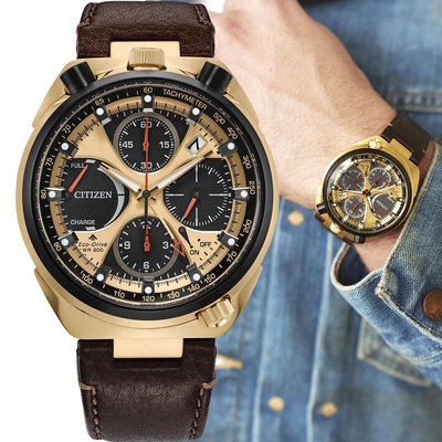 CITIZEN星辰 PROMASTER系列 Tsuno Chrono 50週年限定 牛頭錶 光動能計時腕錶 聖誕節 禮物-AV0072-01X