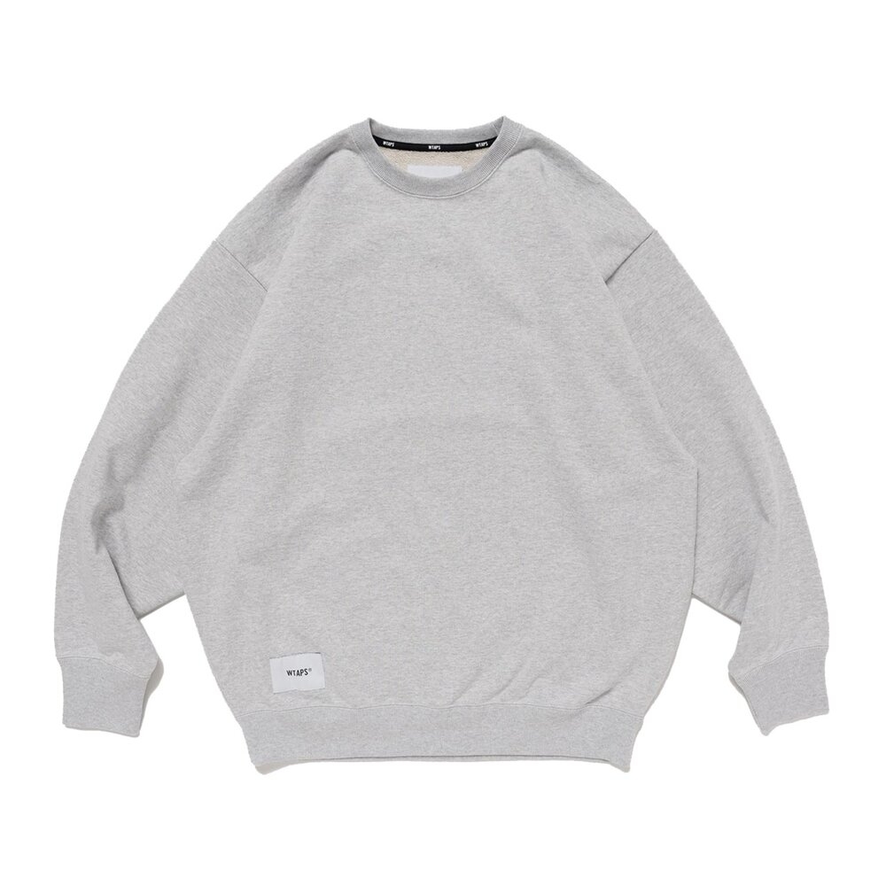 Wtaps Sign/Sweater/Cotton Ash Gray 大學T 淺灰色/黑色251ATDT-CSM01