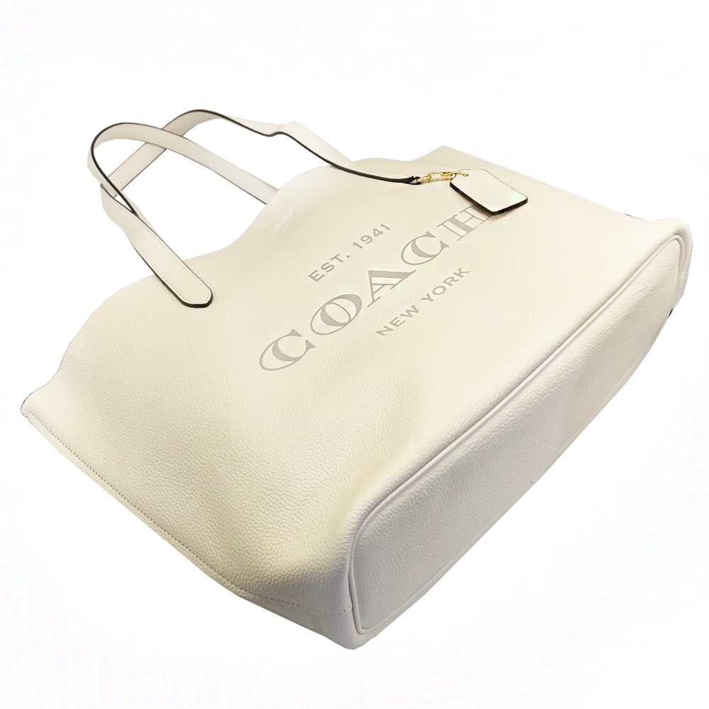 Coach 牛皮包 COACH 大LOGO軟牛皮肩背大托特包(灰暮藍) | COACH | Yahoo購物中心