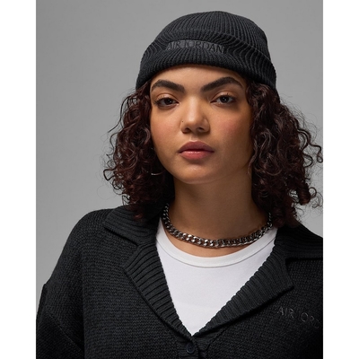 NIKE 耐吉 經典 翻邊 針織帽 男女毛帽-黑色 U J TERRA BEANIE AJ-HJ2409045