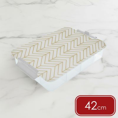 《FARBERWARE》美國 Snacklebox砧板保鮮盒-金格紋42cm-- 收納盒 砧板 食物收納盒 野餐盒